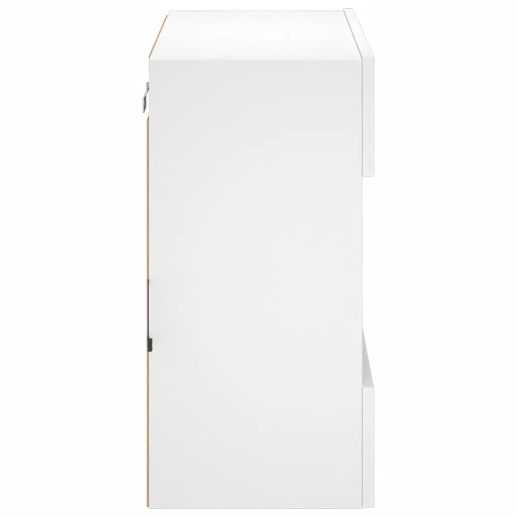 White Floating TV Wall Cabinet with LED