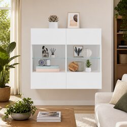 Specifications of White TV Wall Cabinet with RGB Lighting