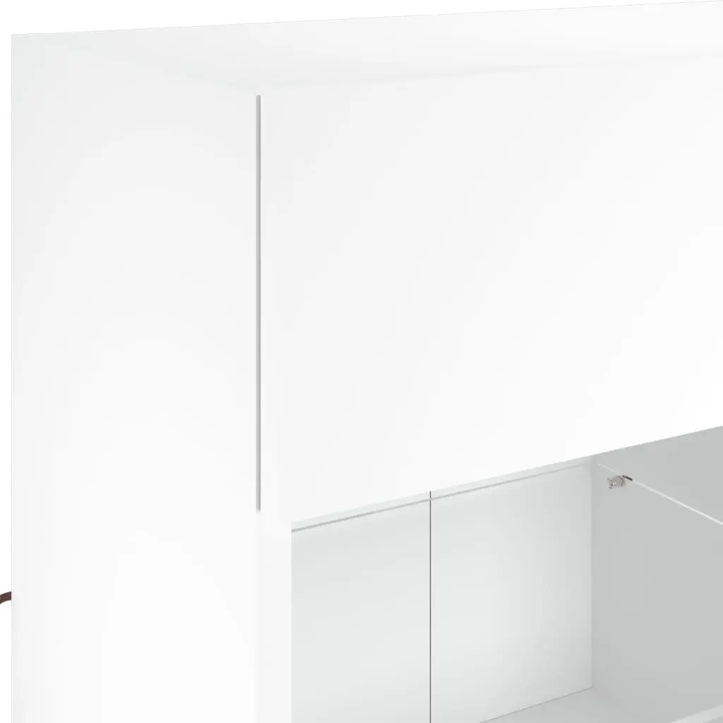 TV Wall Cabinet for Living Room or Bedroom 78.5 x 30 x 60.5 cm White with RGB LED Lights