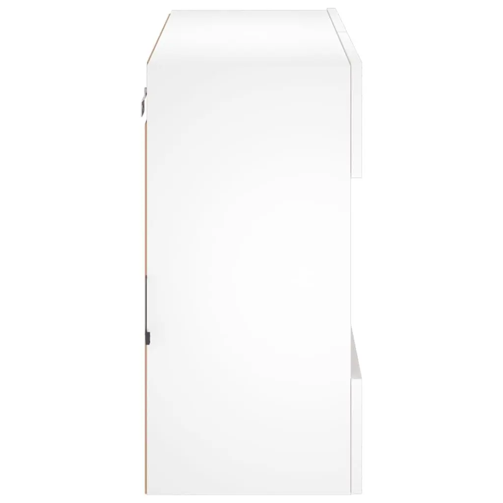 TV Wall Cabinet for Living Room or Bedroom 78.5 x 30 x 60.5 cm White with RGB LED Lights