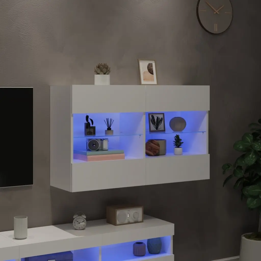 RGB LED Wall-Mounted TV Cabinet