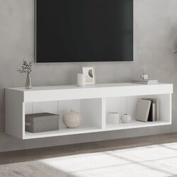 TV Cabinets Specifications: White Wall-Mounted Units, Set of 2