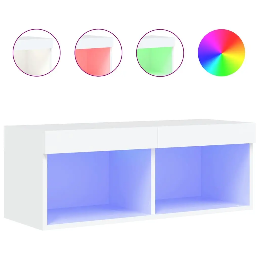 TV Cabinet for Living Room Wall-Mounted White 80x30x30cm