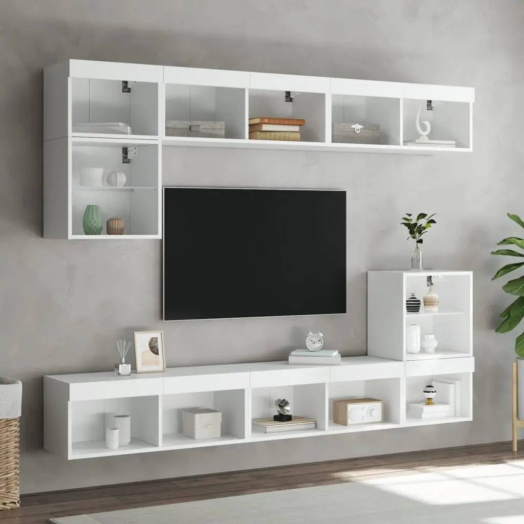 TV Cabinet for Living Room Wall-Mounted White 80x30x30cm