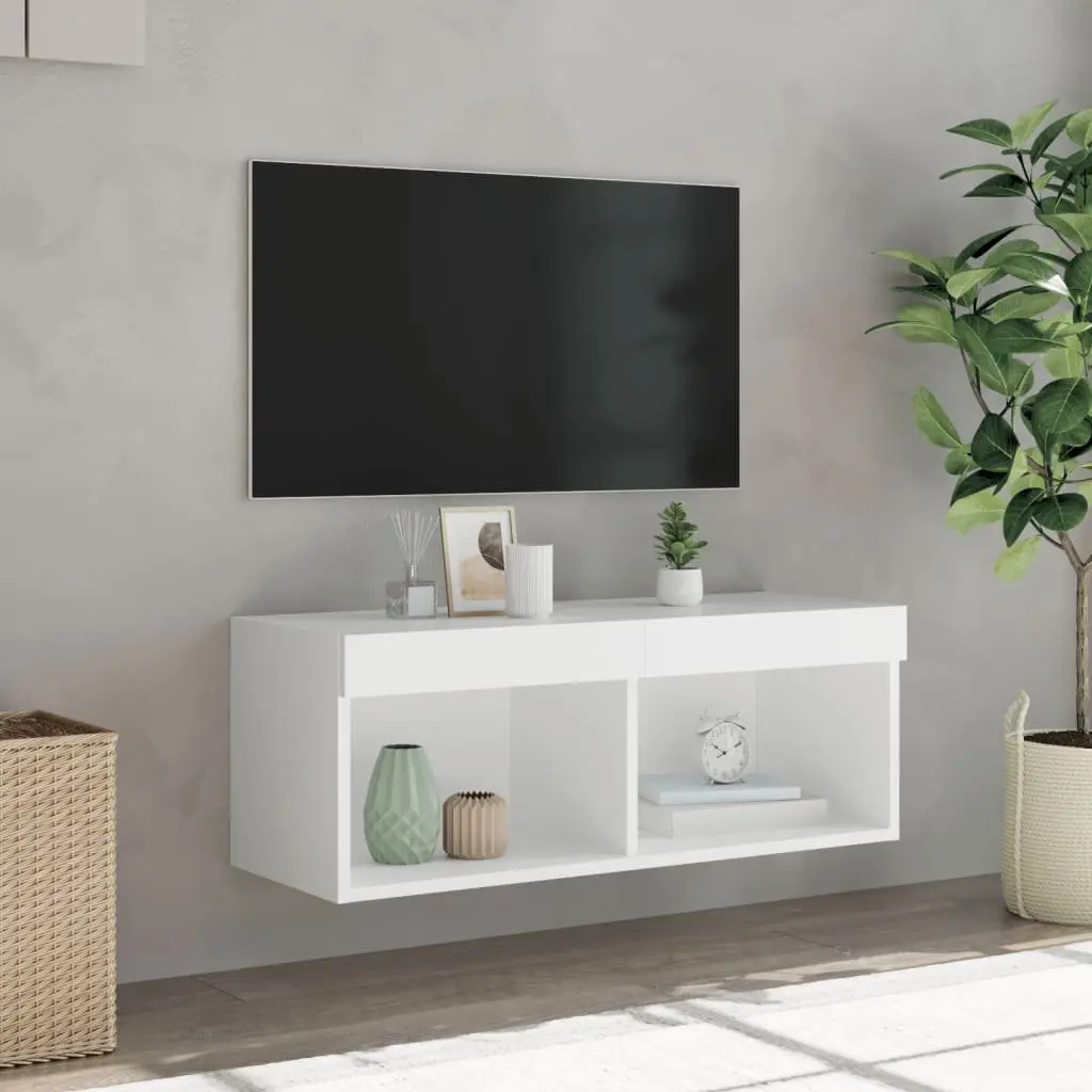 TV Cabinet for Living Room Wall-Mounted White 80x30x30cm