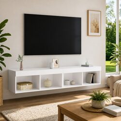 Specifications for White Wall-Mounted TV Cabinet with LED Lights