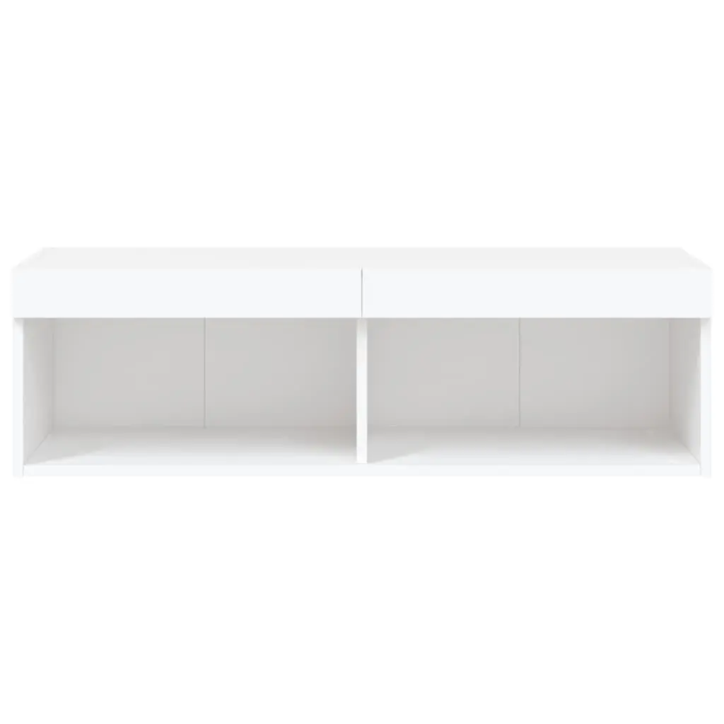 TV Cabinet Wall-Mounted Media Storage Unit White 100x30x30cm