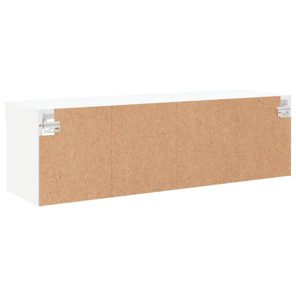TV Cabinet Wall-Mounted Media Storage Unit White 100x30x30cm