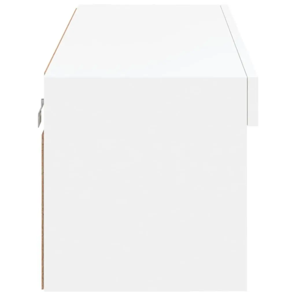 TV Cabinet Wall-Mounted Media Storage Unit White 100x30x30cm