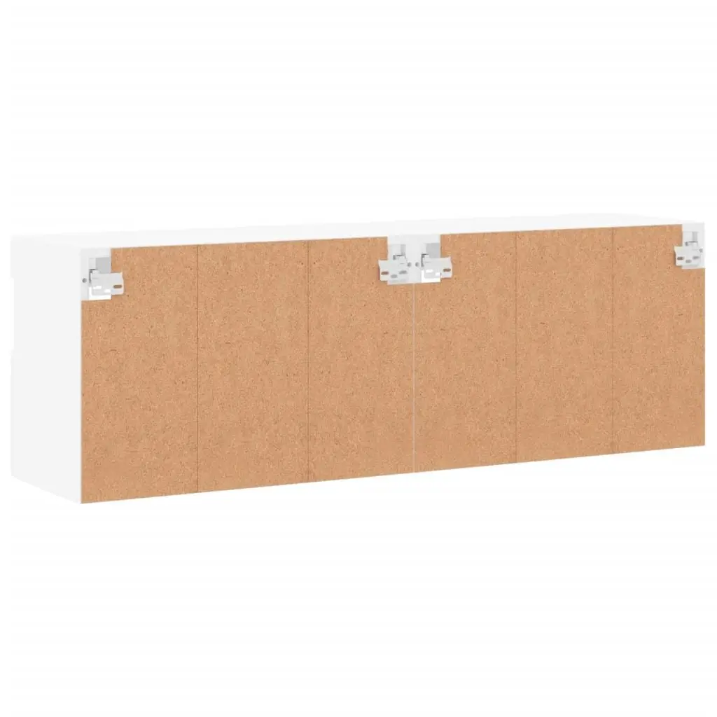 TV Wall Cabinet for Living Room with RGB LED Lights White 60x30x40cm