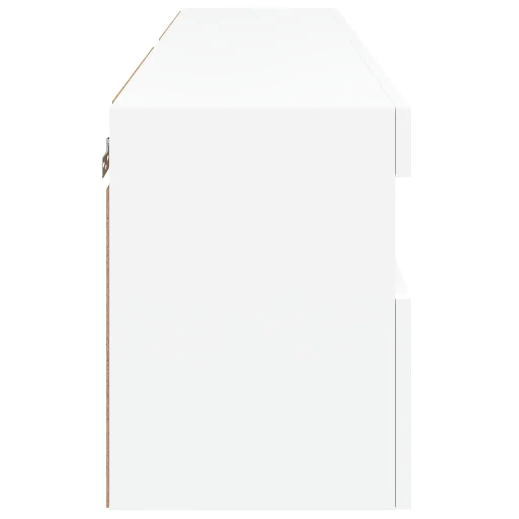 TV Wall Cabinet for Living Room with RGB LED Lights White 60x30x40cm