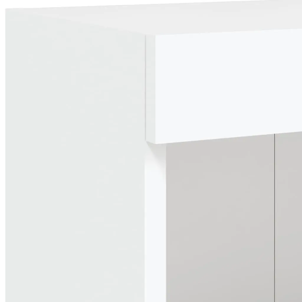 White Wall-Mounted TV Storage Unit