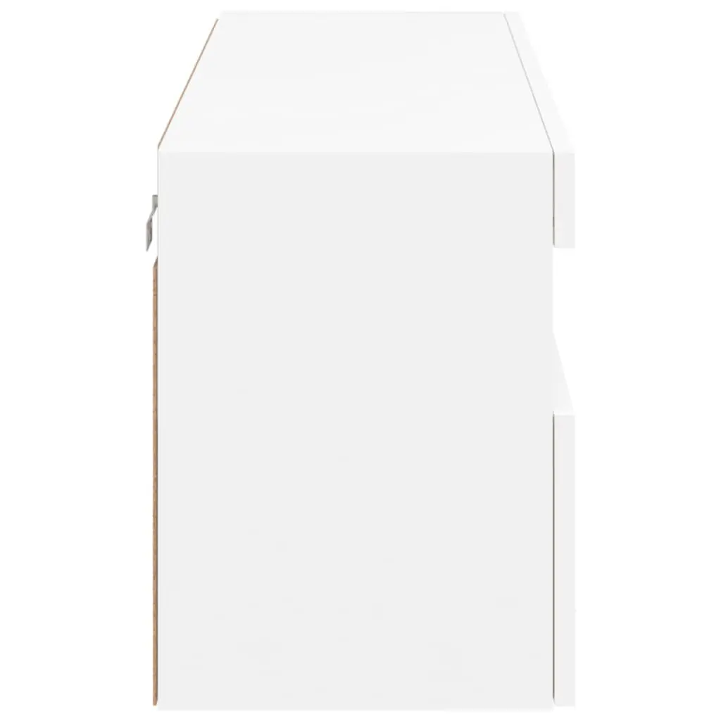 White Wall-Mounted TV Storage Unit