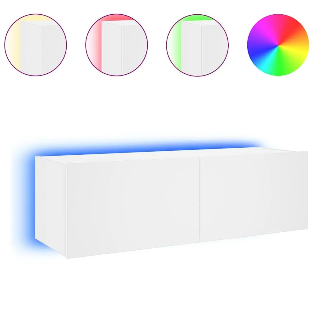 TV Wall Cabinet for Living Room White Wall-Mounted 100 x 35 x 31 cm