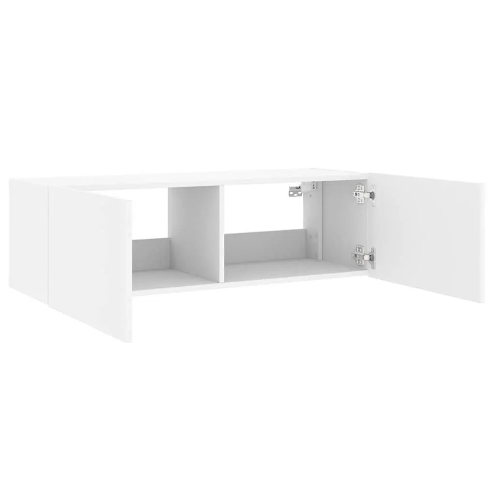 TV Wall Cabinet for Living Room White Wall-Mounted 100 x 35 x 31 cm