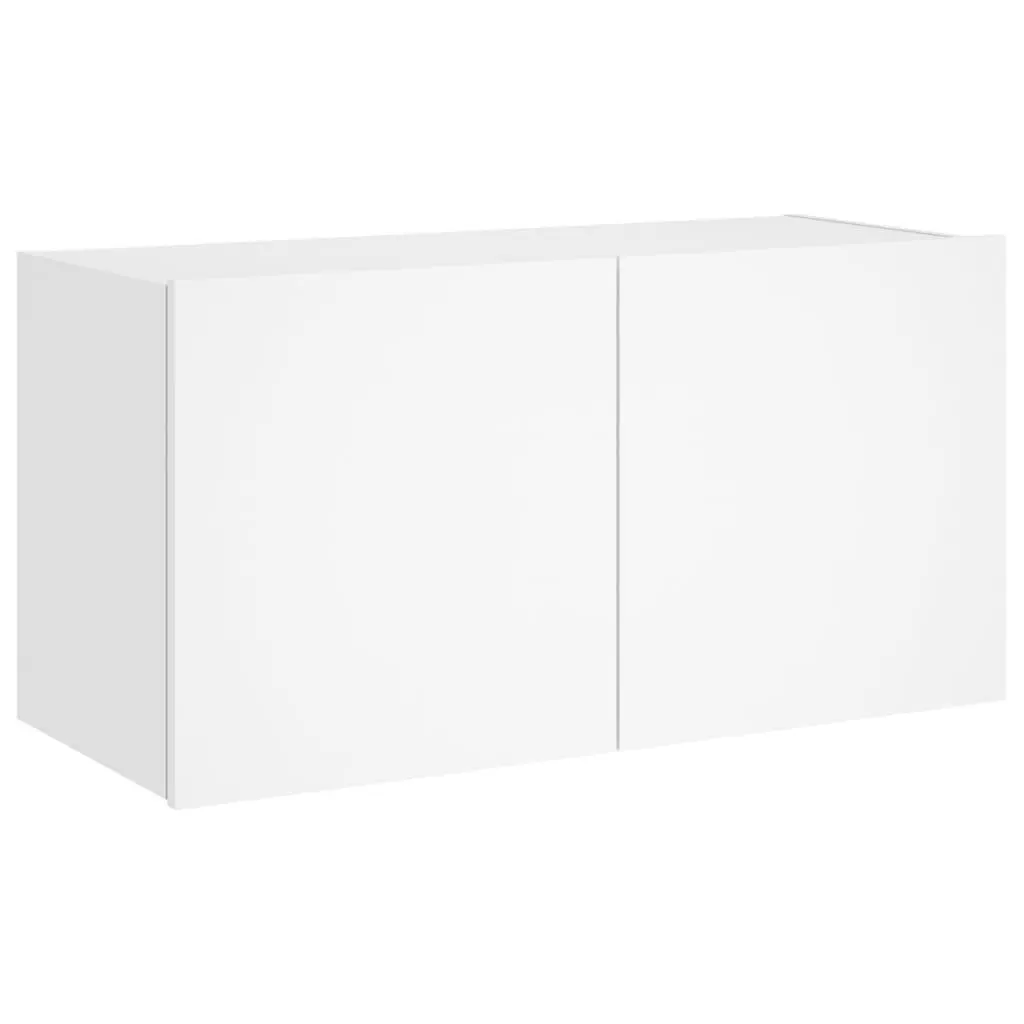 White LED TV Wall Cabinet