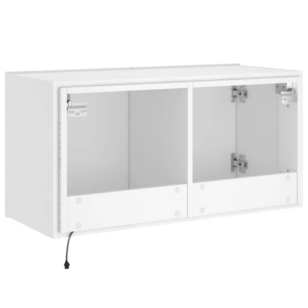 White LED TV Wall Cabinet