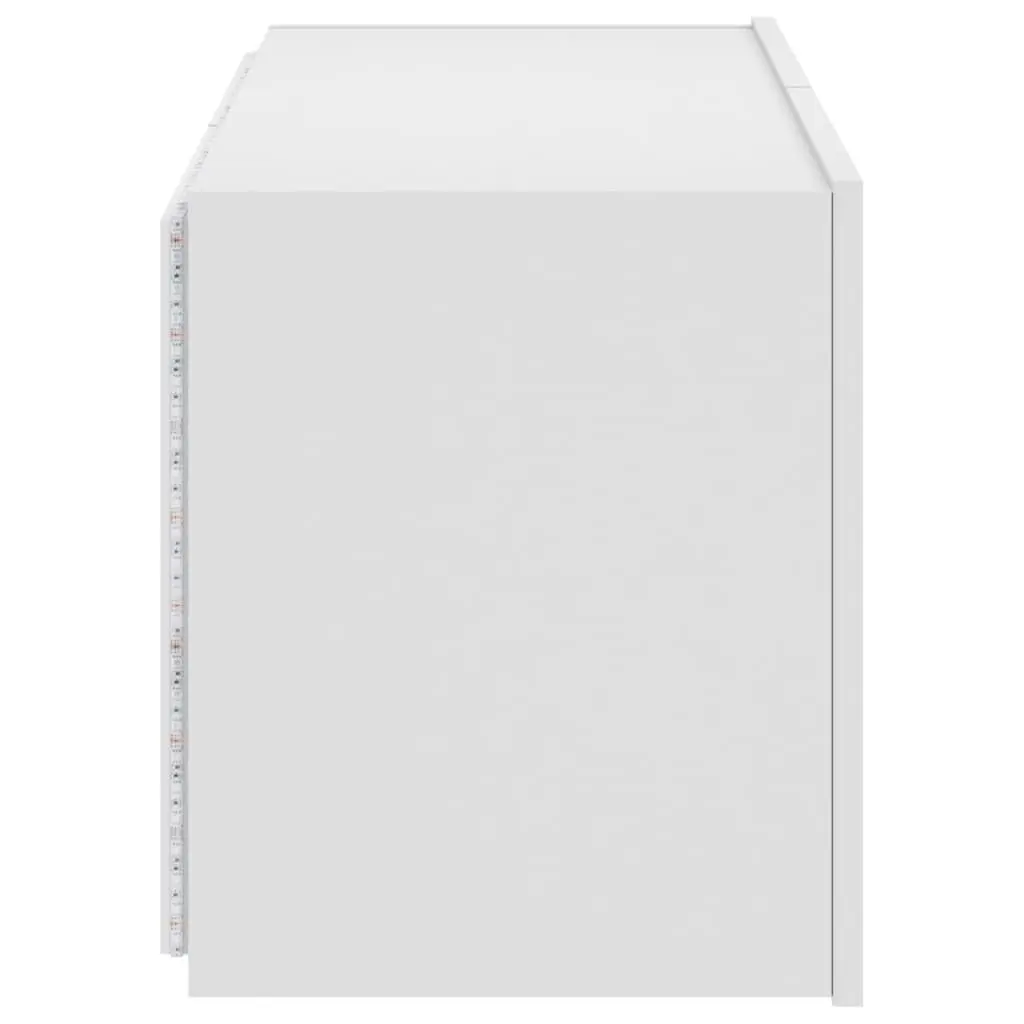 White LED TV Wall Cabinet