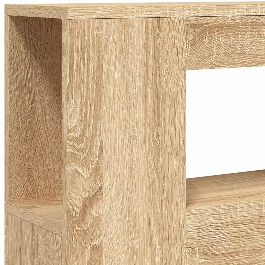 LED Headboard Bedroom Engineered Wood Brown Size 100 x 18.5 x 103.5 cm RGB Lights