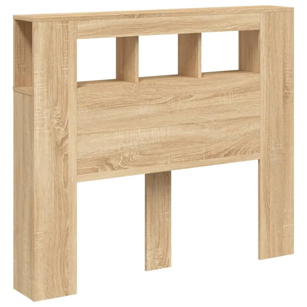 LED Headboard Bedroom Furniture 120cm Engineered Wood Modern Storage Display