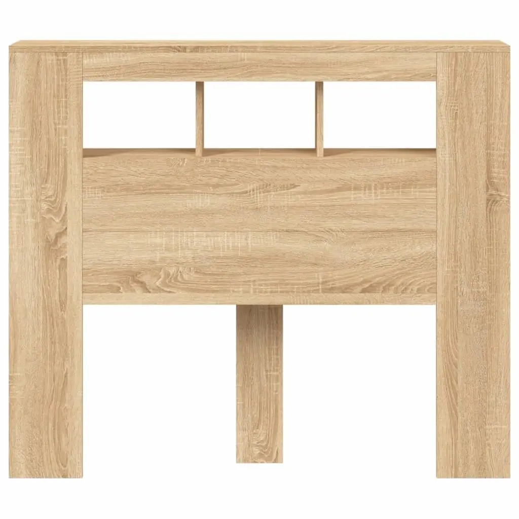 LED Headboard Bedroom Furniture 120cm Engineered Wood Modern Storage Display