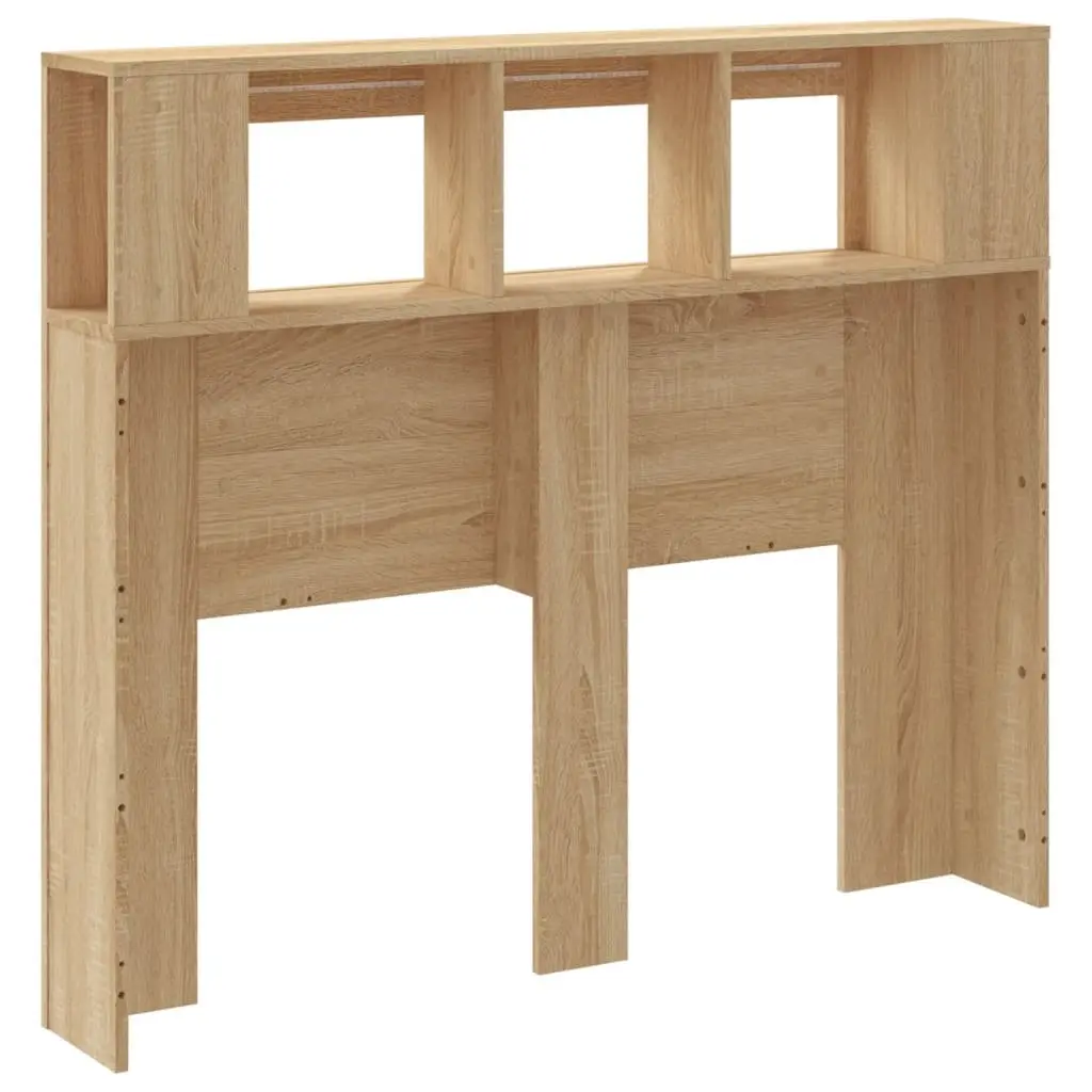 LED Headboard Bedroom Furniture 120cm Engineered Wood Modern Storage Display