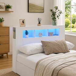 Specifications for White LED Headboard 140 cm