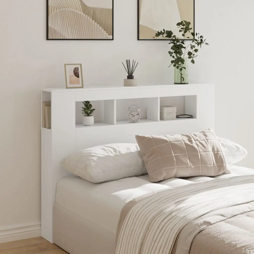 White LED Headboard 140 cm