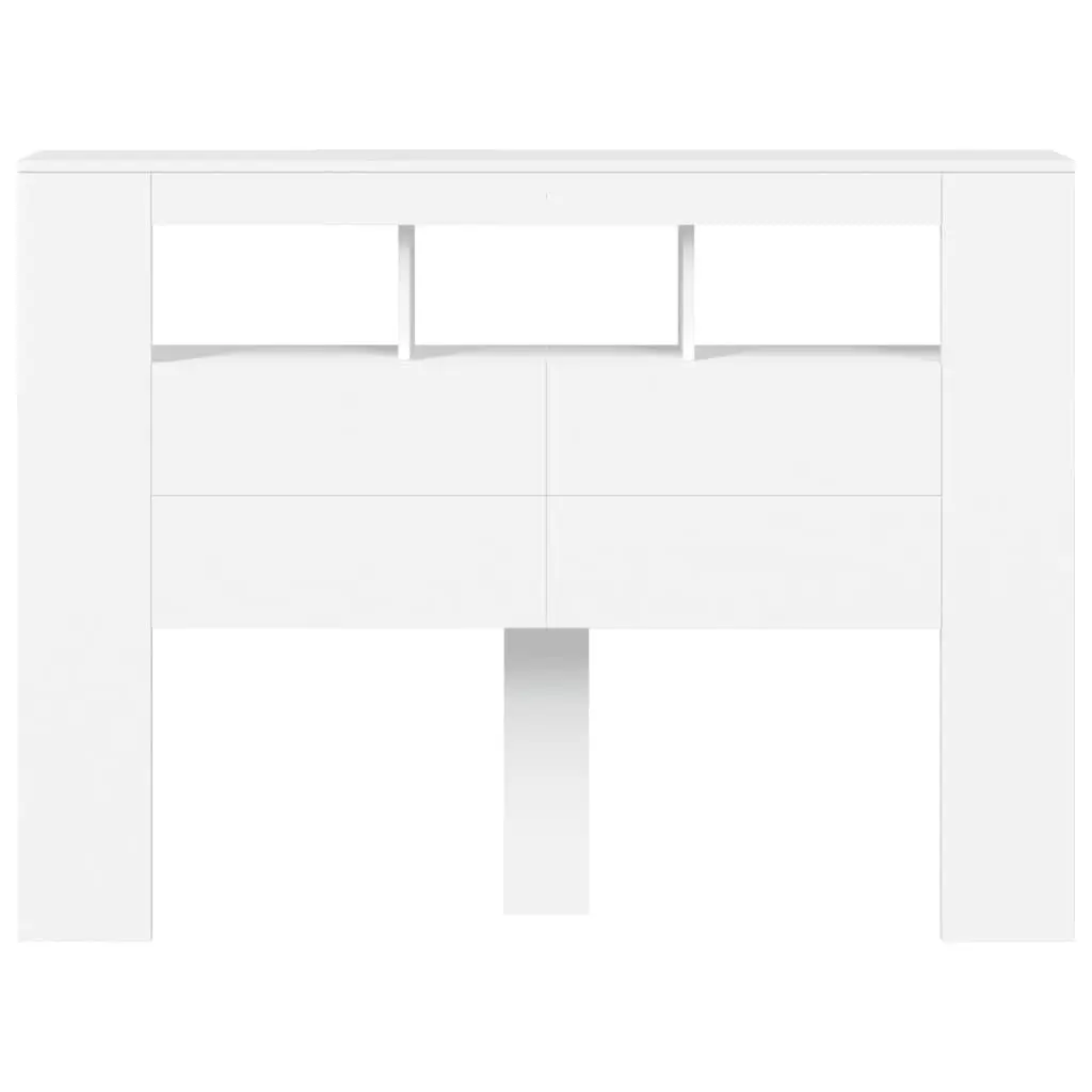 White LED Headboard 140 cm