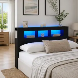 Specifications for Black 160 cm LED Headboard with RGB Lights
