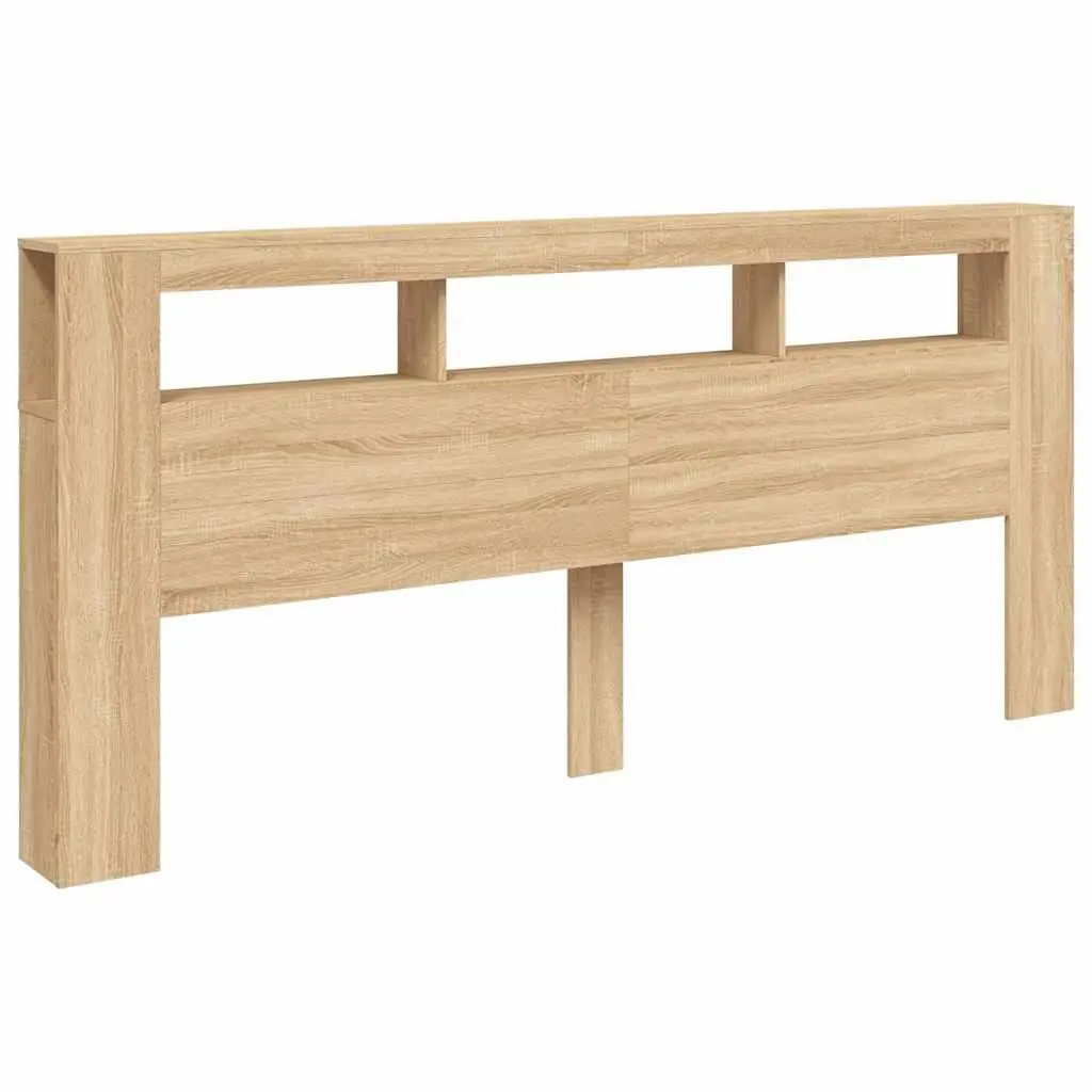 220cm LED Headboard with RGB Lights and Engineered Wood