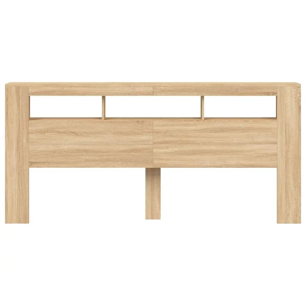 220cm LED Headboard with RGB Lights and Engineered Wood