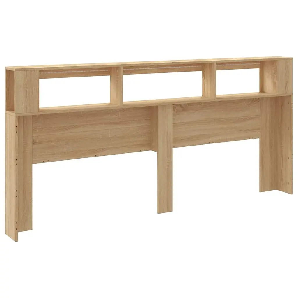 220cm LED Headboard with RGB Lights and Engineered Wood