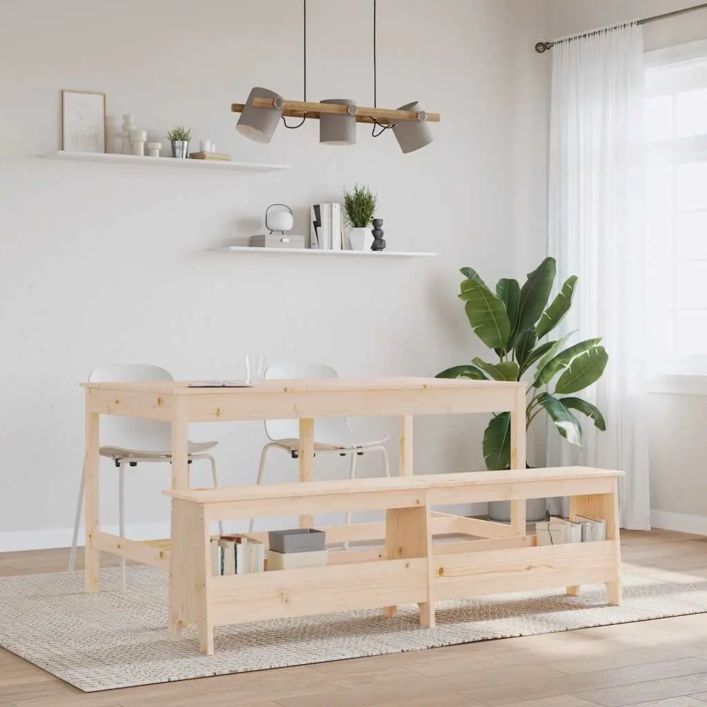 160cm Solid Pine Storage Bench