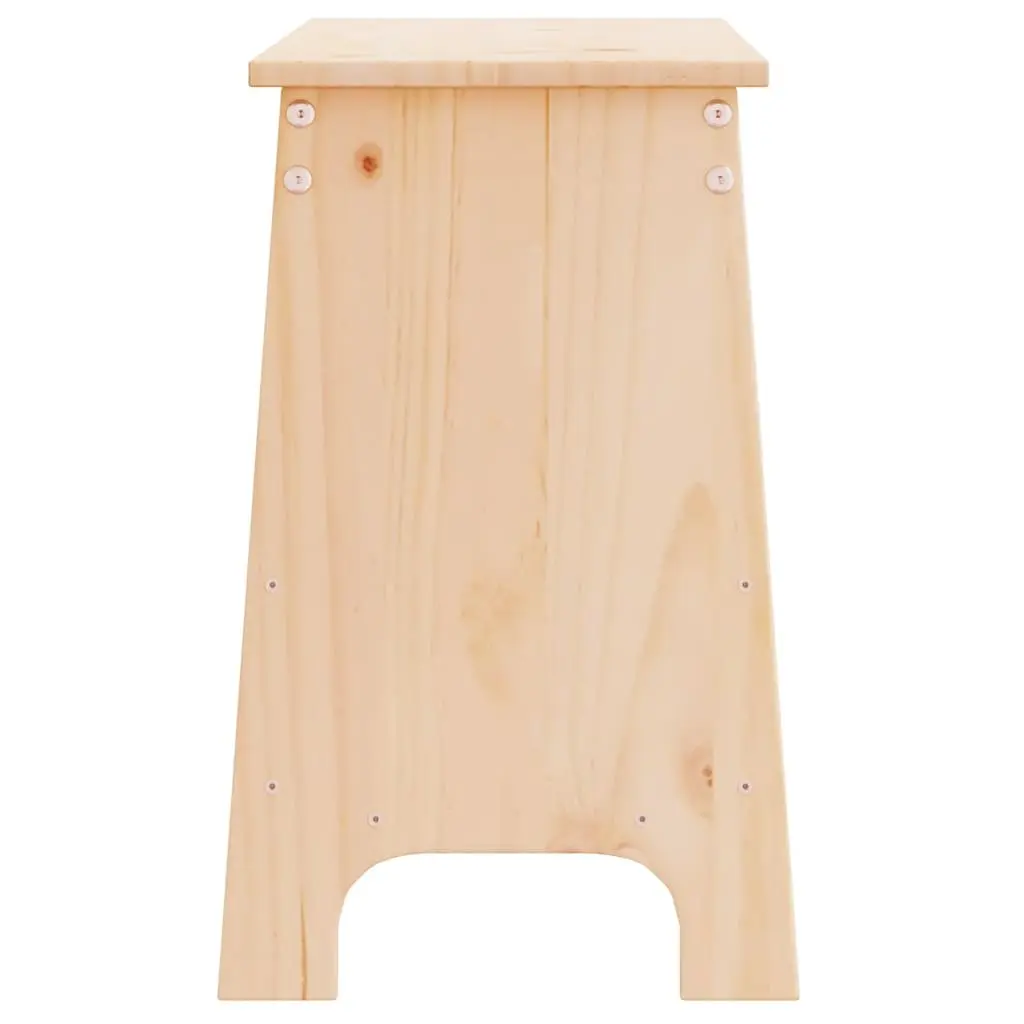 Brown Hall Bench Made of Solid Pine Wood 100x28x45cm