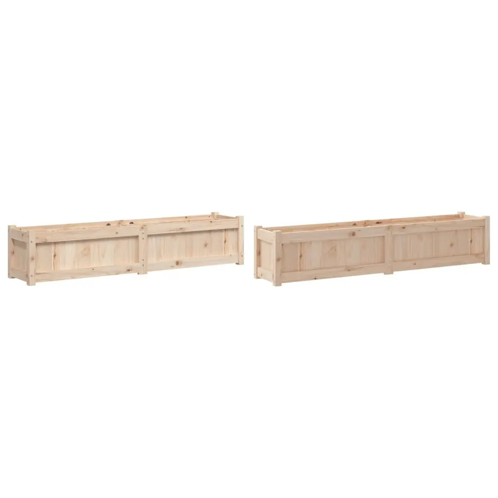 2 pcs Wooden Garden Planters, Brown
