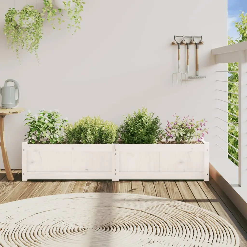 Outdoor Garden Planter Box, 150x31x31 cm Solid Pine
