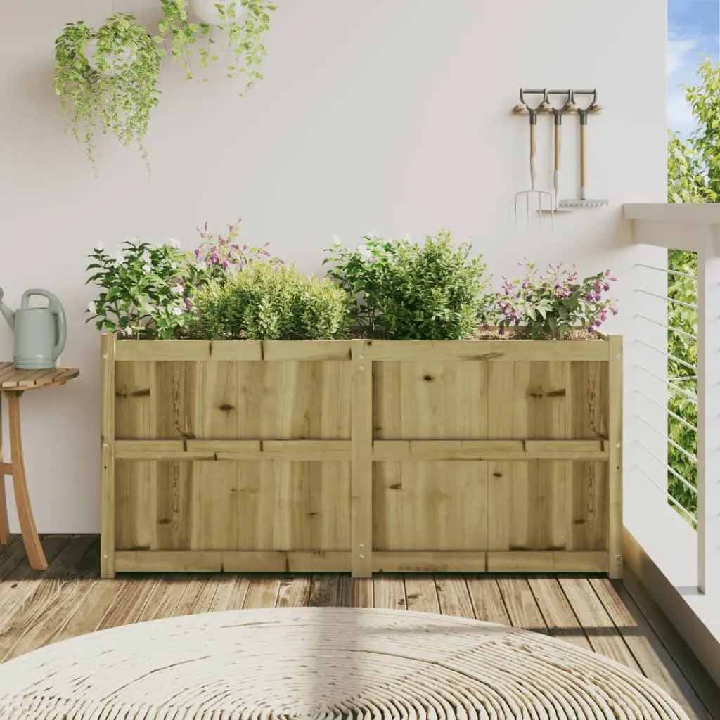 Wooden Garden Planter Box 150x50x70 cm Impregnated Pine Raised Bed Outdoor