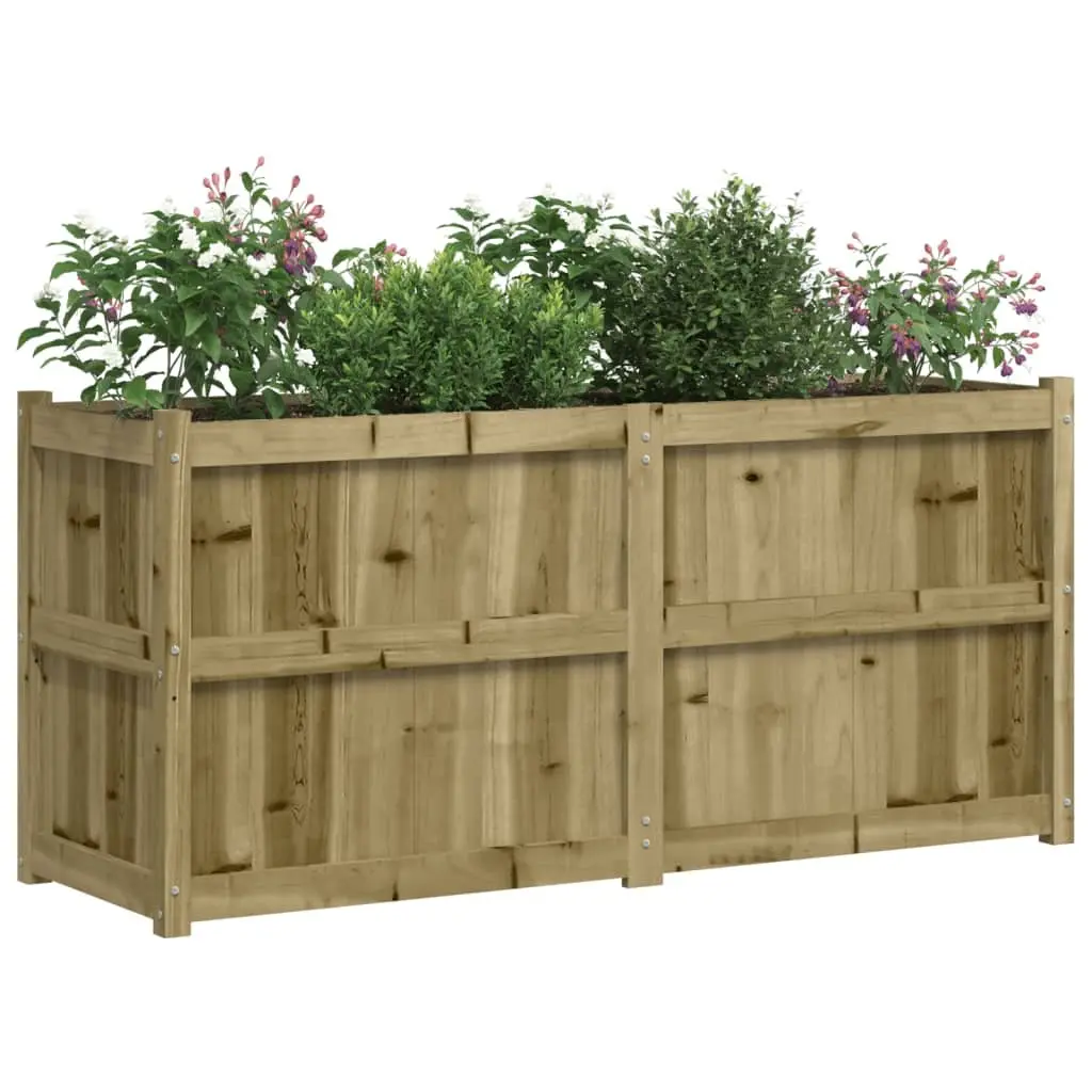Wooden Garden Planter Box 150x50x70 cm Impregnated Pine Raised Bed Outdoor