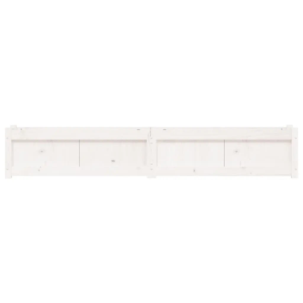 Wooden Garden Planters Outdoor Patio 2 Pieces White Pine Wood