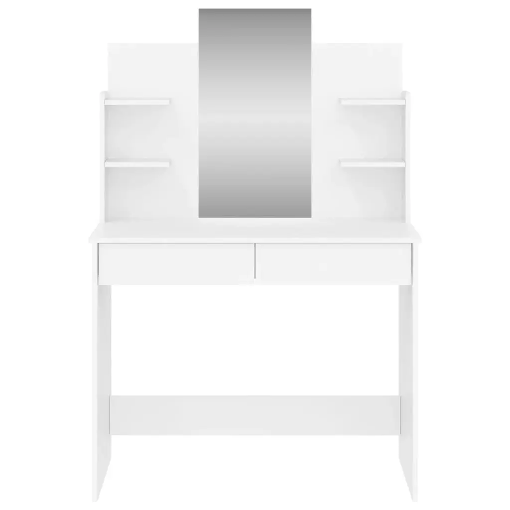 Dressing Table with Mirror White Bedroom Vanity Unit Storage Drawers Shelves
