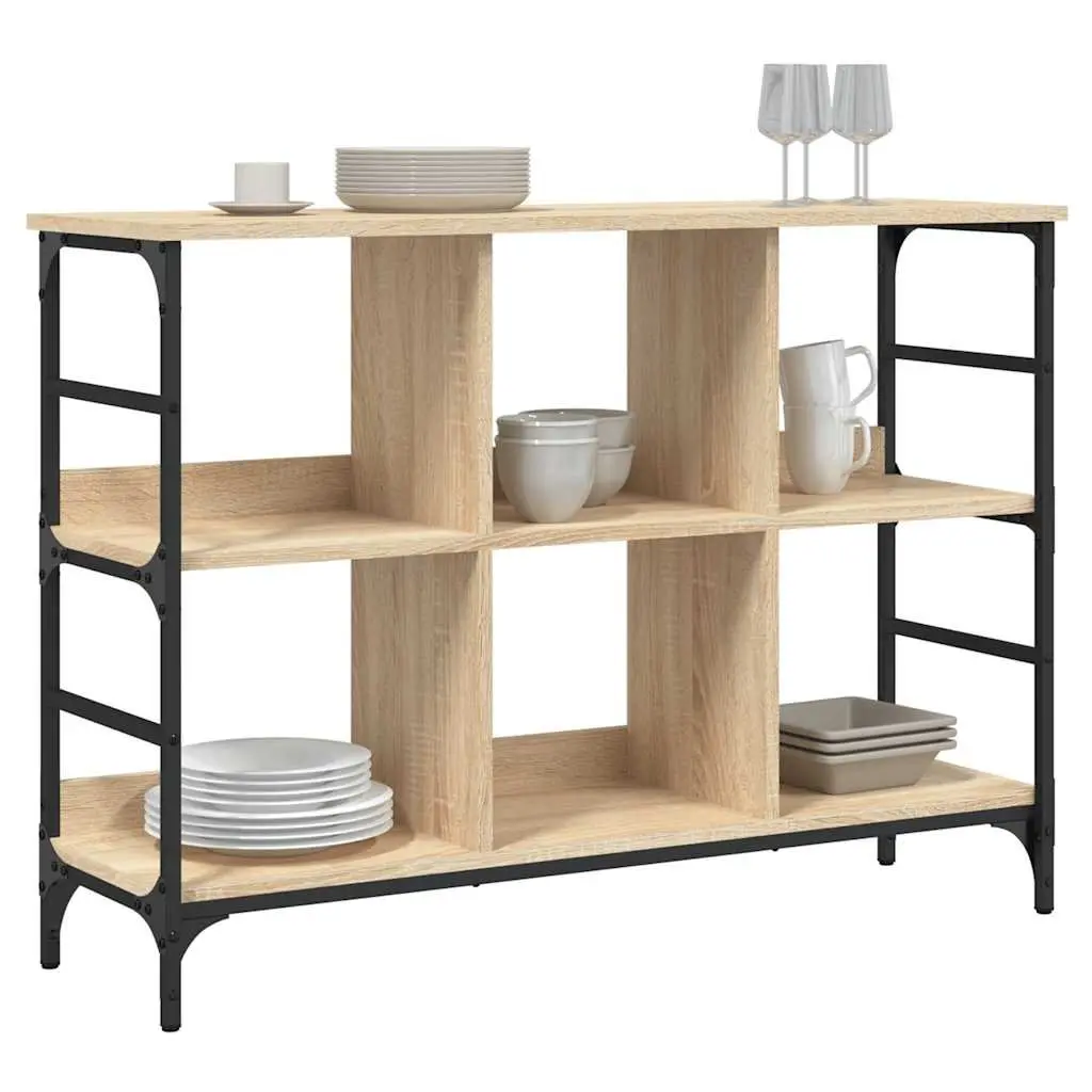 Engineered Wood Sideboard 102W x 32D x 73.5H cm in Brown