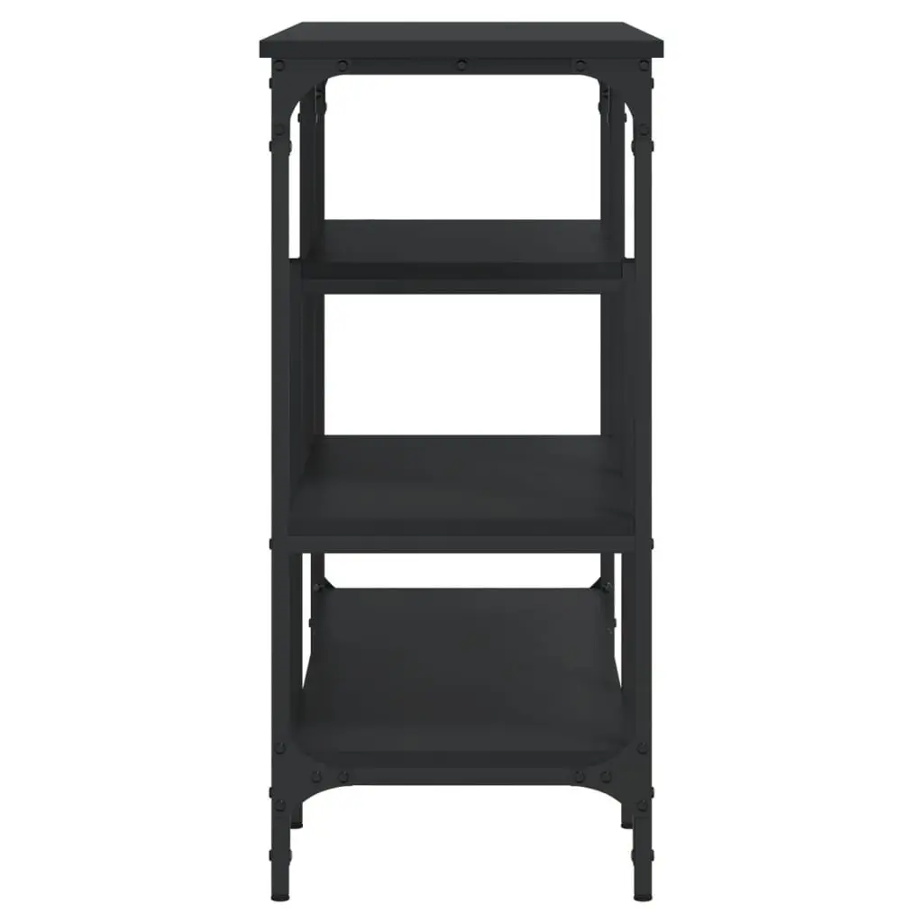 Console Table with Shelves Black Entryway Hallway Living Room Storage Accent