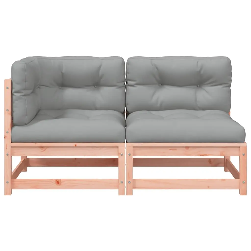 2-Seater Garden Sofa for Outdoor Use Solid Wood with Cushions