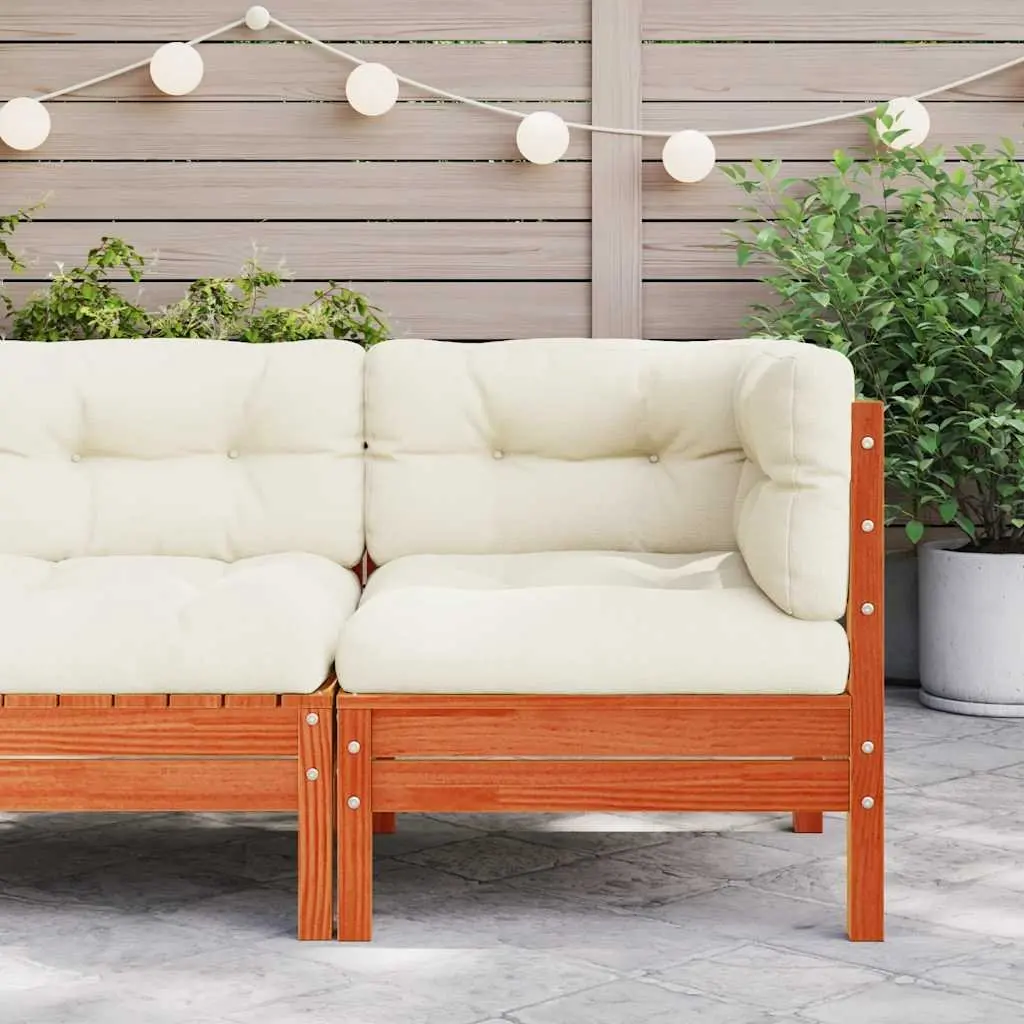 Outdoor Corner Sofa for Garden Modular Brown