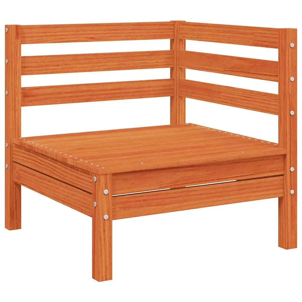 Outdoor Corner Sofa for Garden Modular Brown