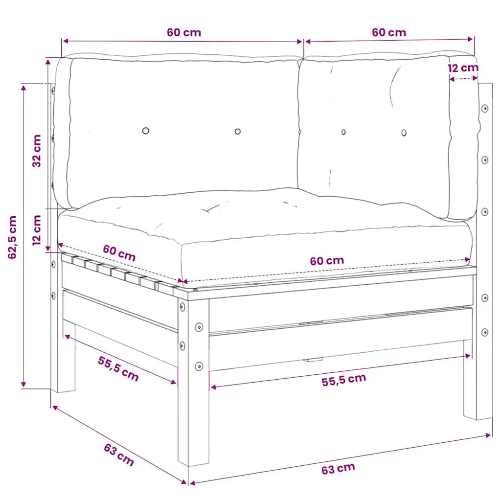 Modular Garden Corner Sofa with Cushions