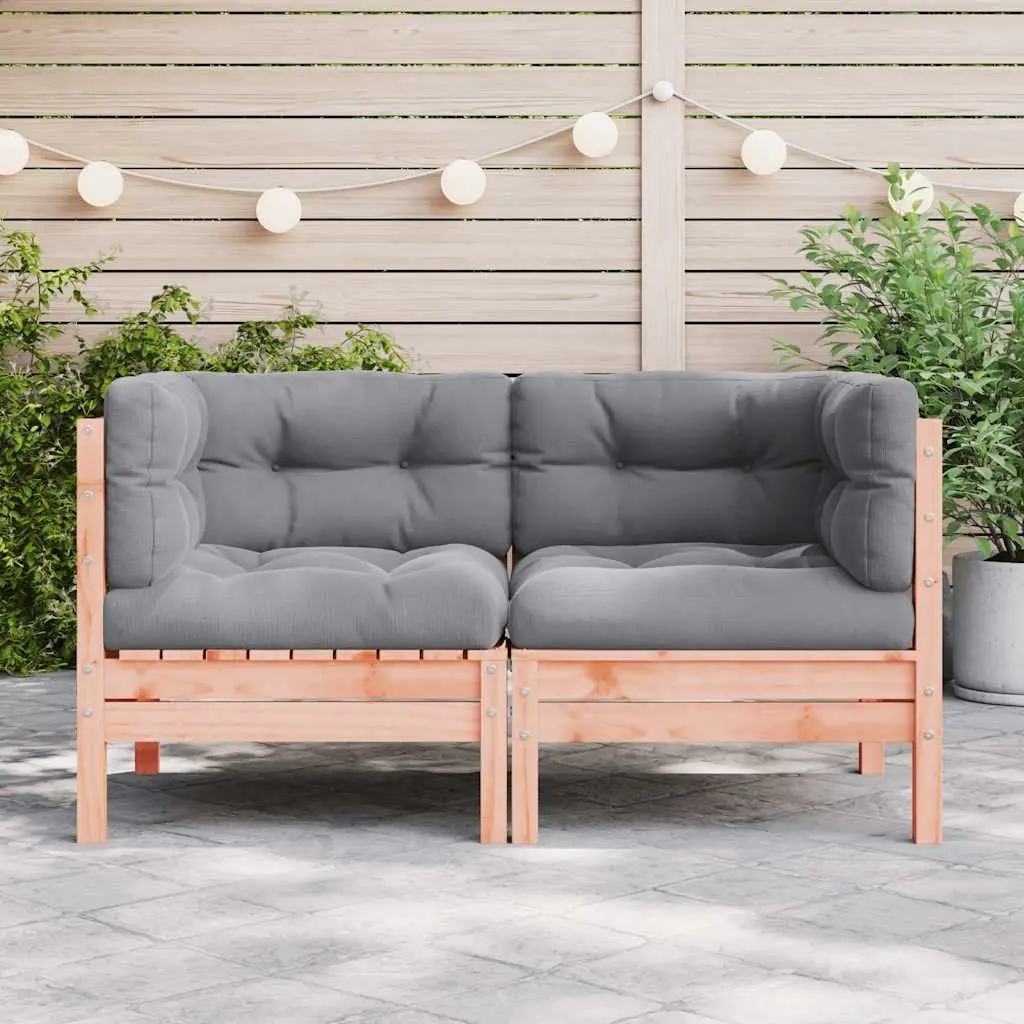Outdoor Sectional Sofa Corner Unit 2 Pieces Solid Wood Garden Patio Furniture
