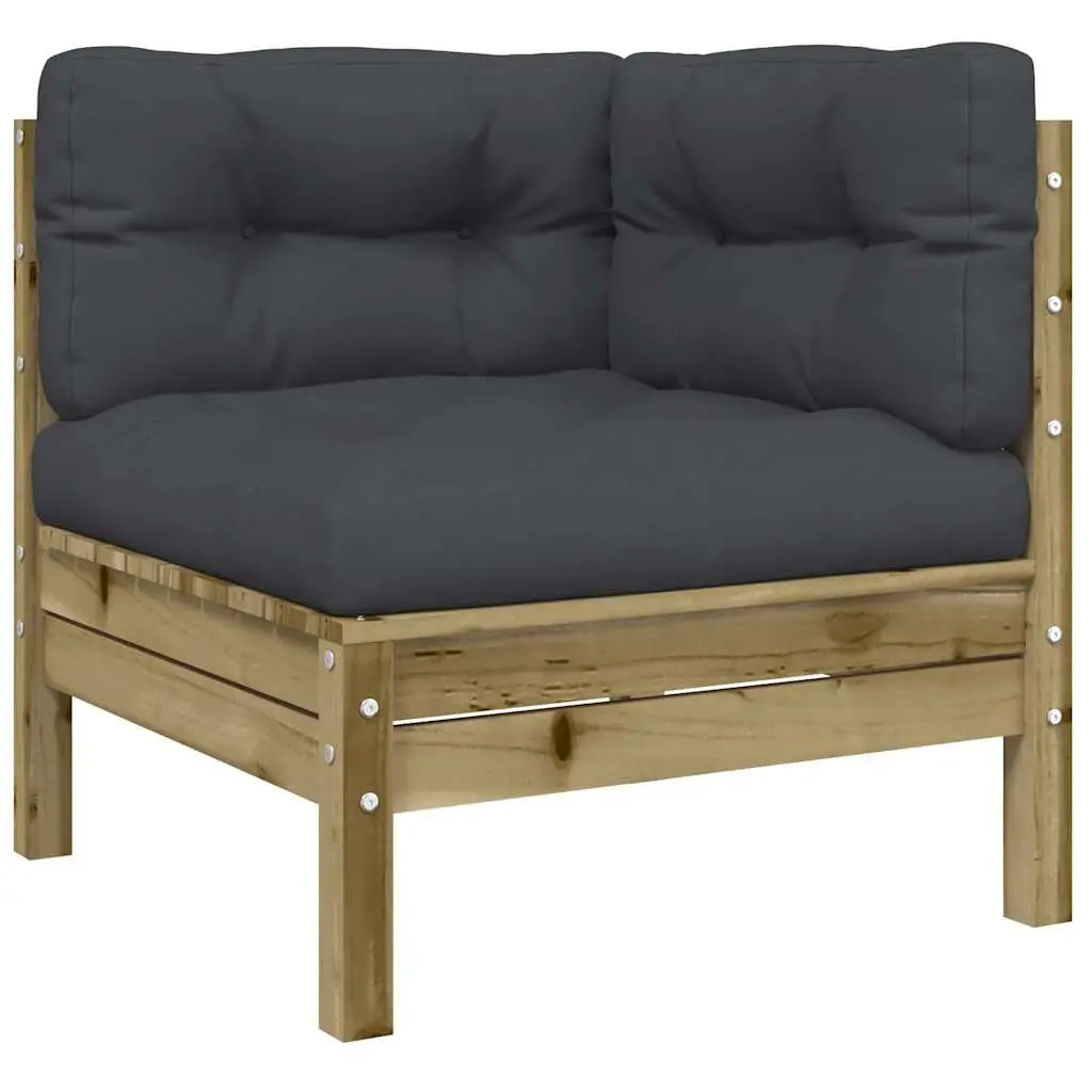 Outdoor Corner Sectional Sofa 2 Piece Set for Garden Patio Brown