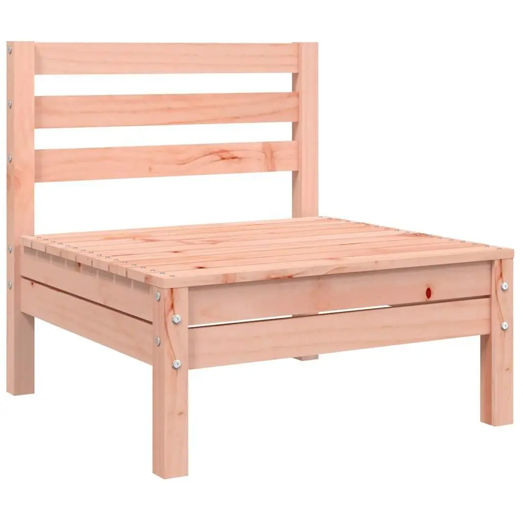 Wooden Outdoor Sectional Sofa Armless with Cushions Garden Patio Seating Unit
